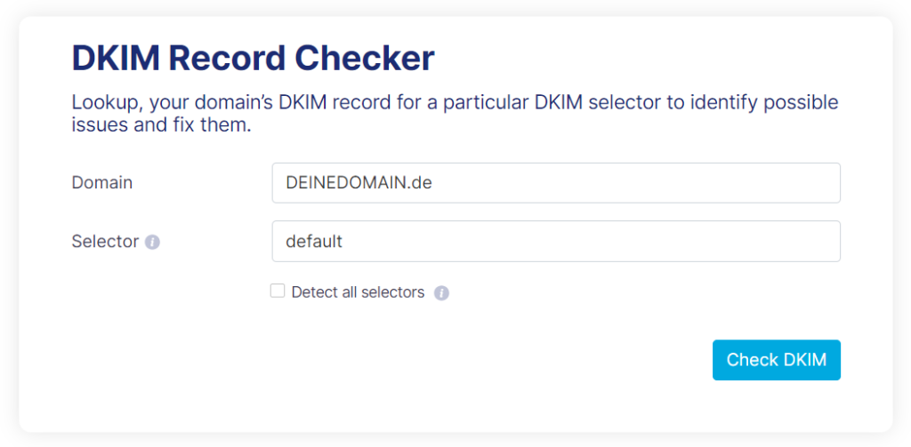 DKIM Check Domain