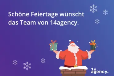 Weihnachtsaktion 2024 Karte mit Weihnachtsgrüßen von 14Agency