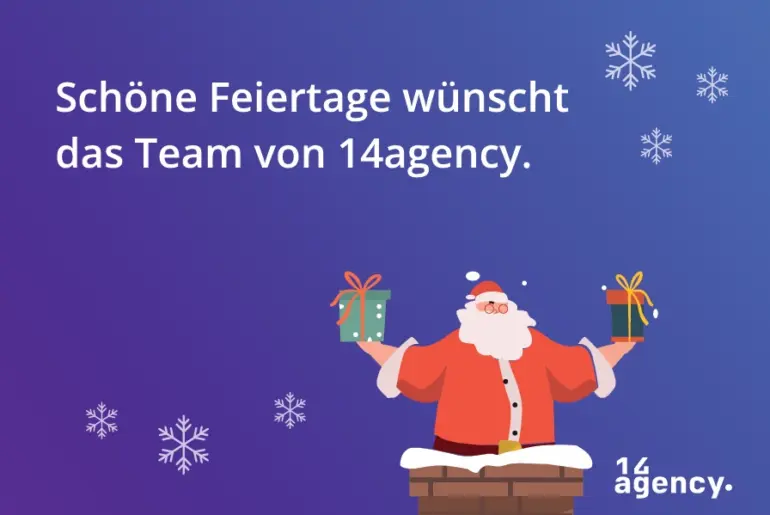 Karte mit Weihnachtsgrüßen von 14Agency